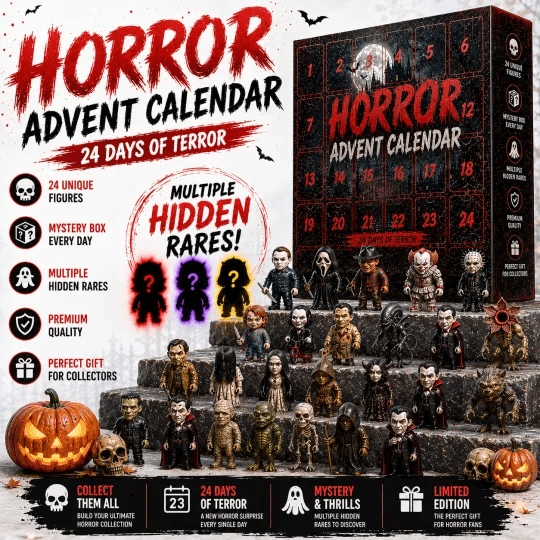Mini Characters. Random Horror Advent Calendar – 24 Days of Terror, 24 Pcs Mini Horror Themed ...