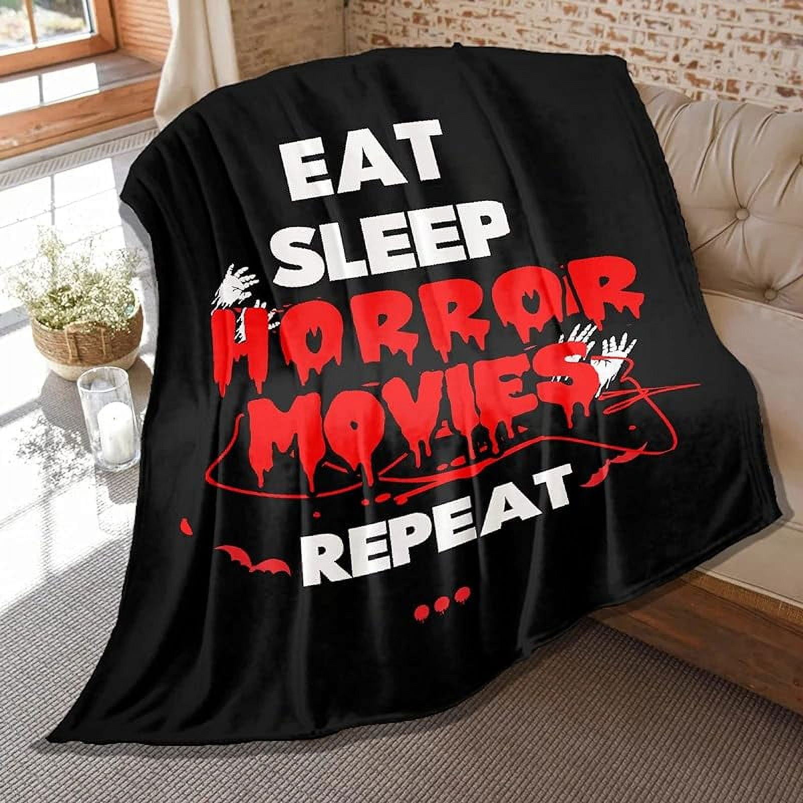 Horror Blanket Just Boy Who Loves Watching Horror Movies Lightweight