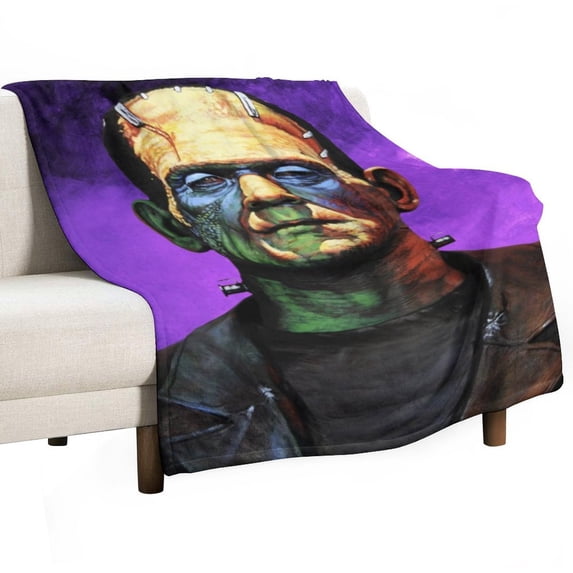 Horror Blanket Movie Flannel Throw Blankets Soft Pile Cozy Plush Throw Blanket for All Seasons, 3D Printed Warm Blanket for Sofa Beds Home Decor