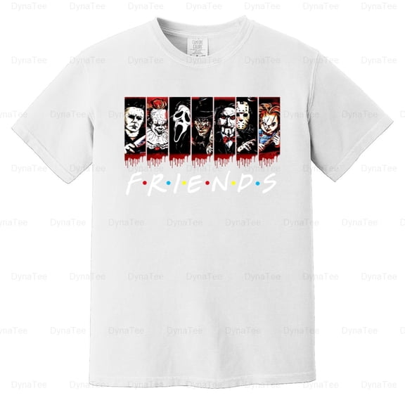 Horror Characters Friends Shirt Retro Horror Characters Freddy Comfort Color T-Shirt Unisex, up to 4XL