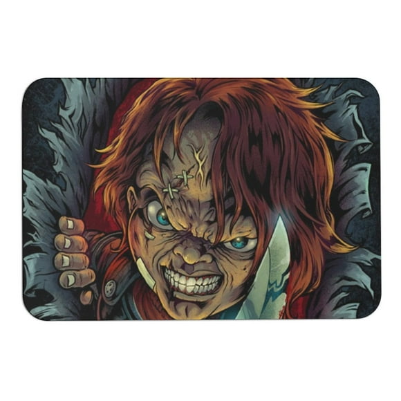 Horror Chucky Blood Diatom Mud Mat Non Slip Soft Floor Rugs Doormat Super Absorbent Bath Mat