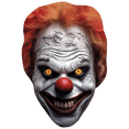 thumbnail image 1 of Horror Clown (Creepy) Celebrity Mask, Flat Card Face, Fancy Dress Mask, 1 of 5