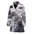thumbnail image 1 of Horror Cobweb Women Bathrobe One Size Univeral Fits, Halloween Decorative Fashion Lightweight Plush Fleece Long Robe For Women, 1 of 3