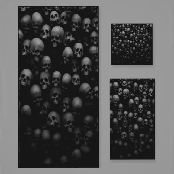 Horror Collection Skull Bath Towel Sets For Bathroom Hand Towels Fingertip Towels 3 Piece Soft Absorbent For Bathroom Kitchen Hotel Beach