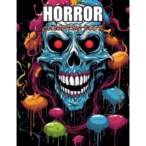 Horror Coloring Book for Adult: Amazing Coloring Pages for Stress Relief &amp; Relaxation, (Paperback)