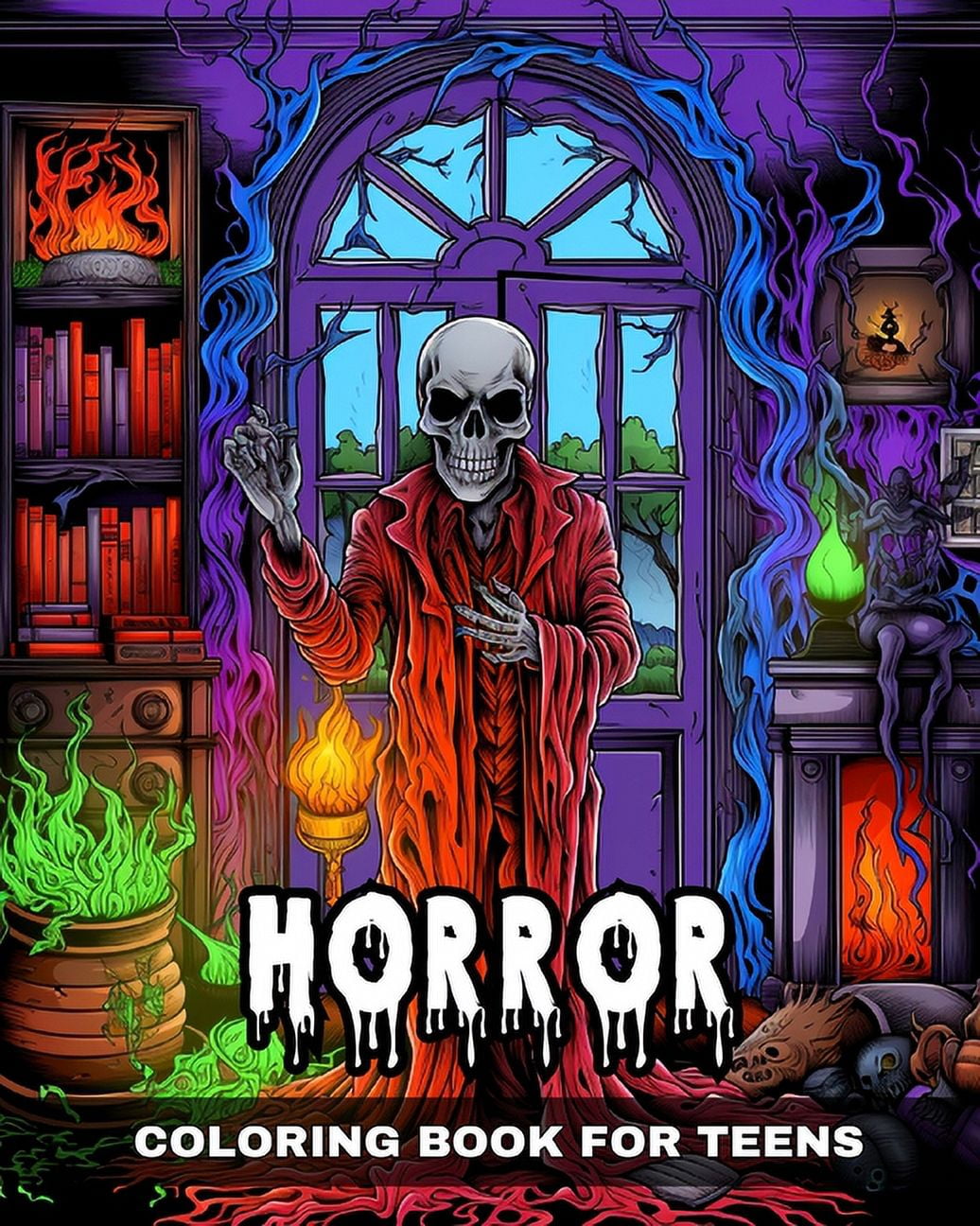 Horror Coloring Book for Teens: Scary Colouring Pages for Adults and ...