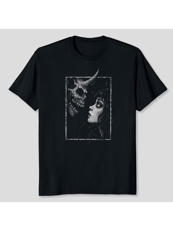Horror Creepy Demon Monster Anime Manga Alt Scary Goth Girl T-shirt Sizes S-5XL GoldenGate JSC T-shirt S-5XL