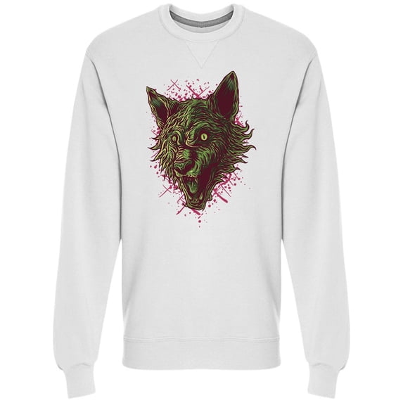 Horror Design Werewolf Head Sweatshirt Men -Image by Shutterstock, Male Large