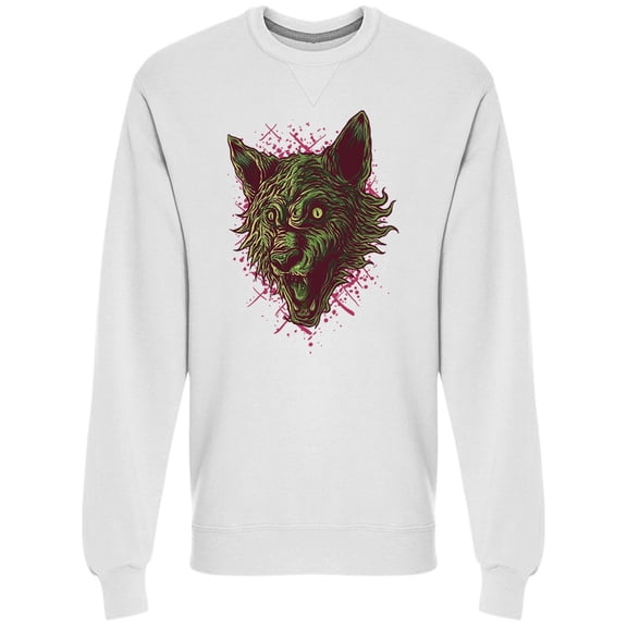 Horror Design Werewolf Head Sweatshirt Men -Image by Shutterstock, Male x-Large