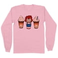 thumbnail image 1 of Horror Doll Coffee Long Sleeve Shirt Unisex 4X-Large Pink, 1 of 5
