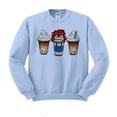 thumbnail image 1 of Horror Doll Coffee Sweatshirt Unisex Medium Light Blue, 1 of 5