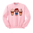 thumbnail image 1 of Horror Doll Coffee Sweatshirt Unisex Medium Pink, 1 of 5