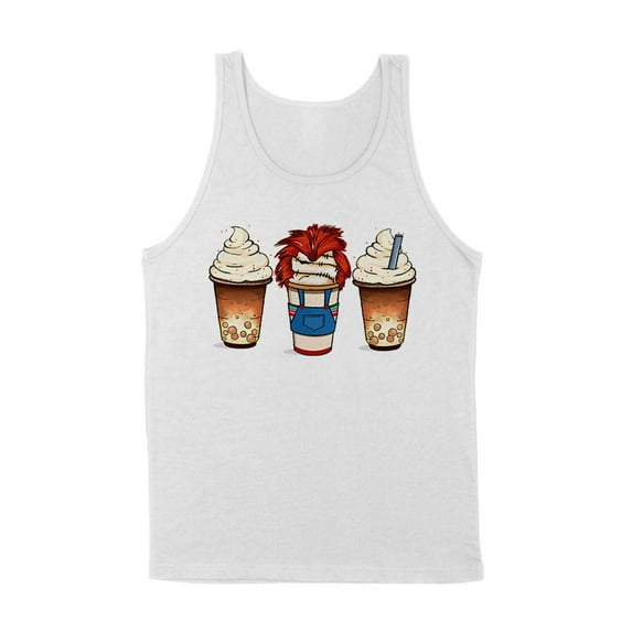 Horror Doll Coffee Tank Top Unisex Large White