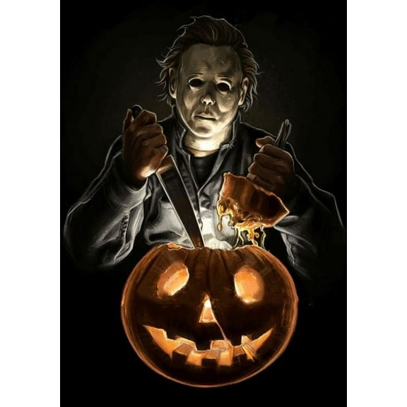 Horror Film Diamond Painting Kits,Anime Diamond Art Kits Round Full Drill,DIY 5D Diamond Painting Kits for Adults Kids Home Wall Decor 12"x16"