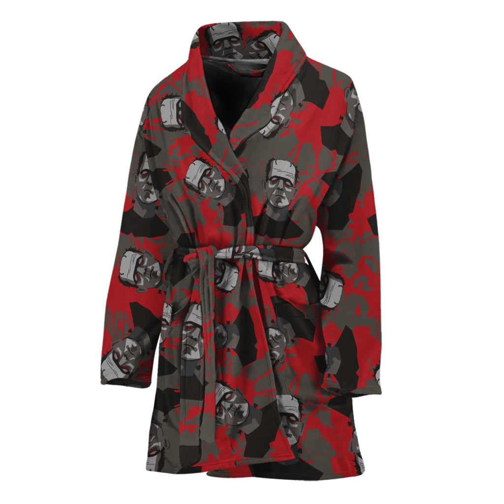 Horror Frankenstein Pattern Women Bathrobe One Size Univeral Fits ...