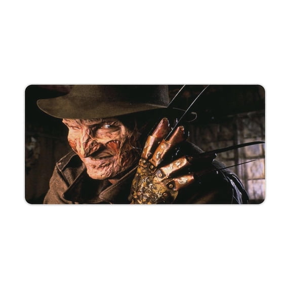 Horror Freddy Krueger Large Gaming Mouse Pad for Desk, Big Mouse Pad Gaming Desk Mat, Mousepad Desk Pad with Non-Slip Base And Stitched Edges, Keyboard Mouse Mat for Home Office Work