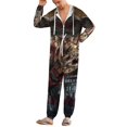 thumbnail image 1 of Horror Freddy Krueger Unisex Onesie Pajamas Zipper Jumpsuit Hooded One Piece Sleepwear for Family Mens Womens, 1 of 8