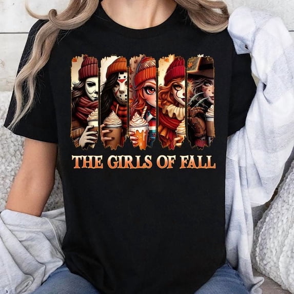 Horror Friends Autumn Unisex T-Shirt, Sizes S-5XL - Gategoo