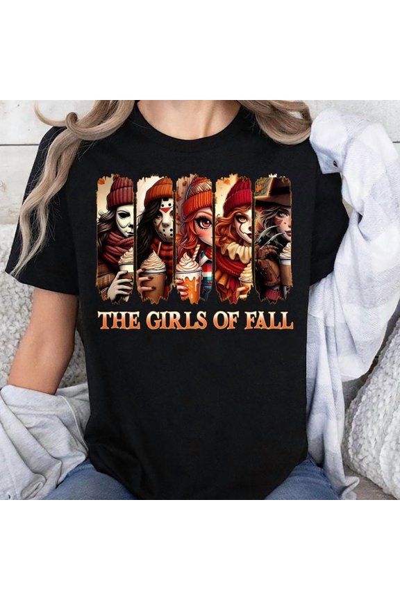 Horror Friends Autumn Unisex T-Shirt, Sizes S-5XL - Gategoo