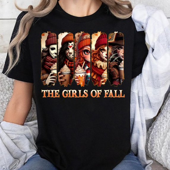 Horror Friends Autumn Unisex T-Shirt, Sizes S-5XL - Gategoo