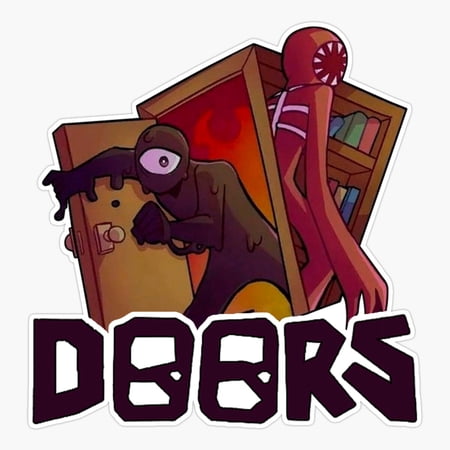 Horror Game Door Monster Inspired Dark Creepy Character Sticker