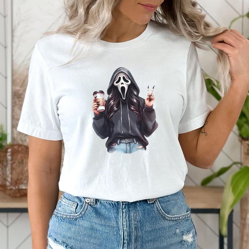 Horror Ghostface . Halloween Ghost Popular Casual Shortsleeve Cute