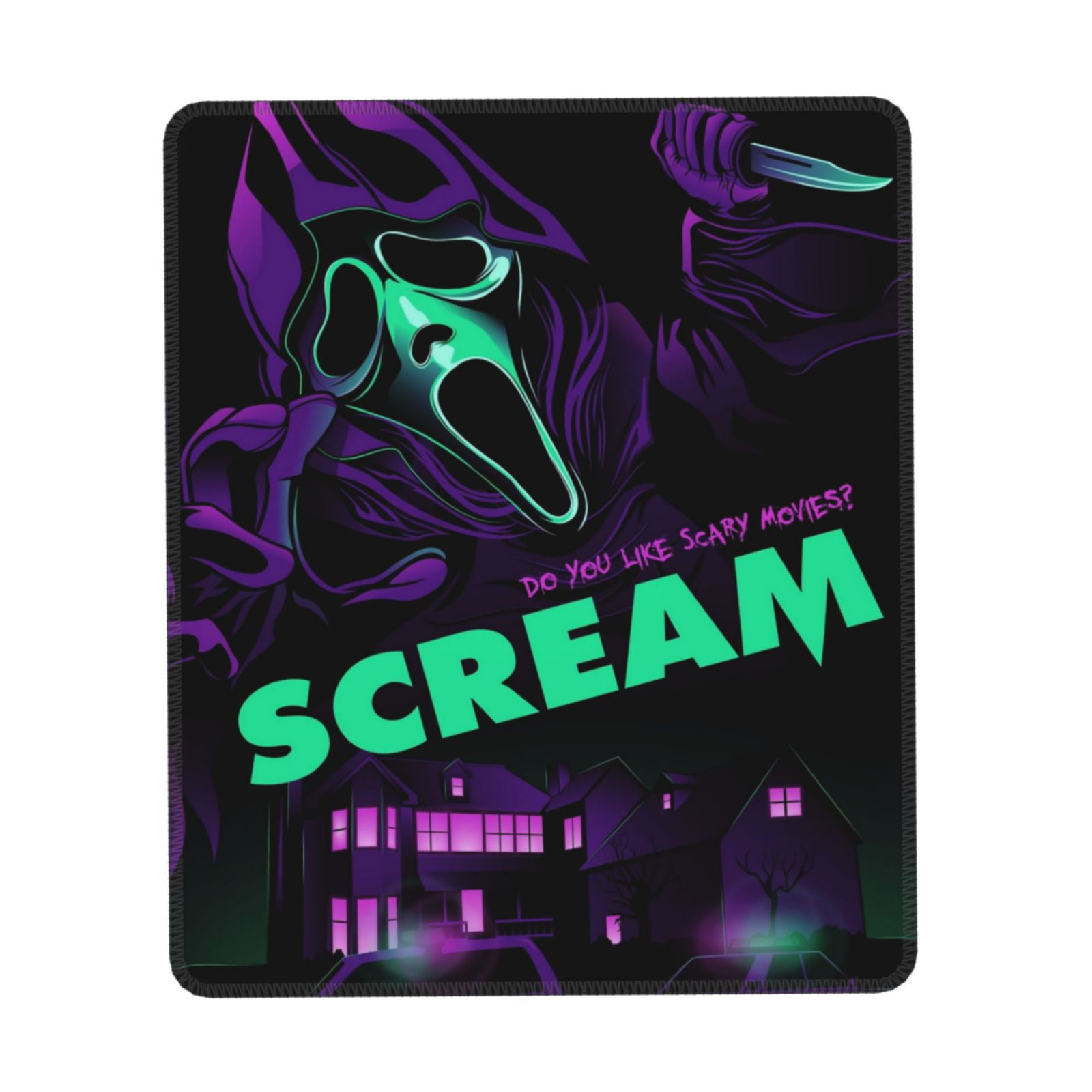 Horror Ghostface Scream Mouse Pad Non-Slip Rubber Base Mousepad Desktop ...