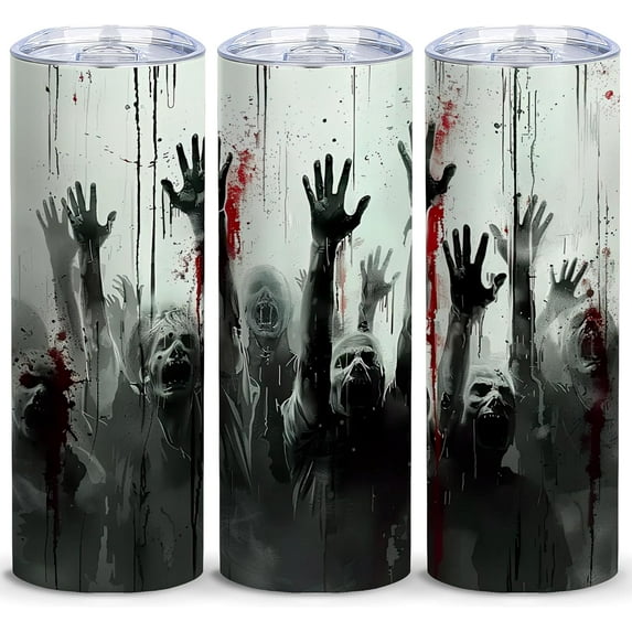 Horror Gifts for Men Women Adult - Halloween Gifts for Men Women - Funny Art Zombie Ceramic Tumbler Gifts for Men Women - Novelty Gifts for Halloween Christmas Birthday - Spooky Tumbler for Friends