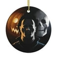 thumbnail image 1 of Horror Halloween Michael Myers Christmas Tree Hanging Ornaments Ceramic Round Xmas Ornaments Decorations Souvenirs Gift For Home Office Car, 1 of 7