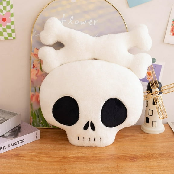 Horror Halloween Props Stuffed Skull Bone Plush Toy Human Skeleton Doll Easter Creative Plush Gift