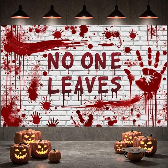 Horror Halloween Scary Blood Splatter Backdrop Red Blood Dripping Ghost Shadow Zombie Vampire Photography Background Studio