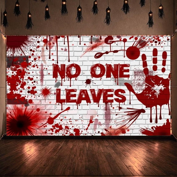 Horror Halloween Scary Blood Splatter Backdrop Red Blood Dripping Ghost Shadow Zombie Vampire Photography Background Studio