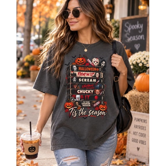 Horror Halloween Shirt, Retro VHS Spooky Season Tee, Vintage Slasher Inspired T-Shirt, Scary Movie Lover Gift