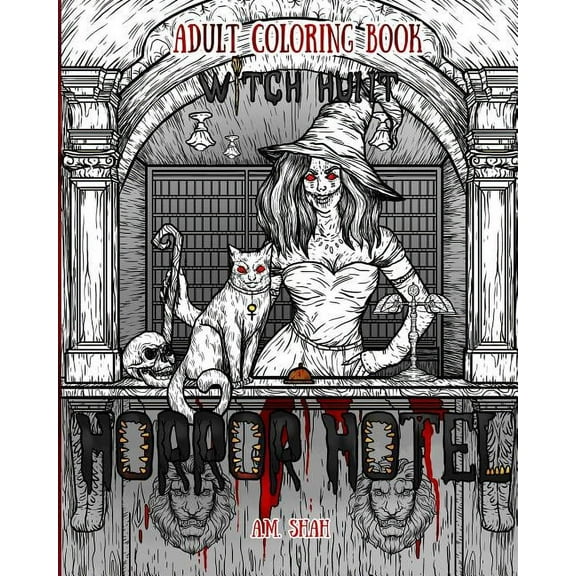 Horror Hotel Adult Coloring Book: Witch Hunt (Paperback)