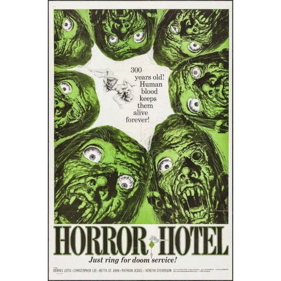 Horror Hotel Movie Poster Wall Decor Art Reprint 27Inx40In for any room 27x40 Square Adults Poster Time