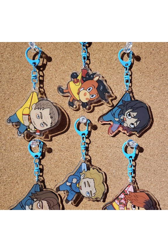 Horror Indie Game Charms - Double-sided Clear Acrylic Keychain, random 1 pack