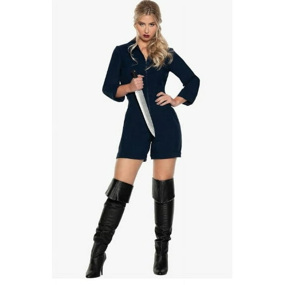 Horror Killer Romper - Blue - One Piece - Costume - Women - XL