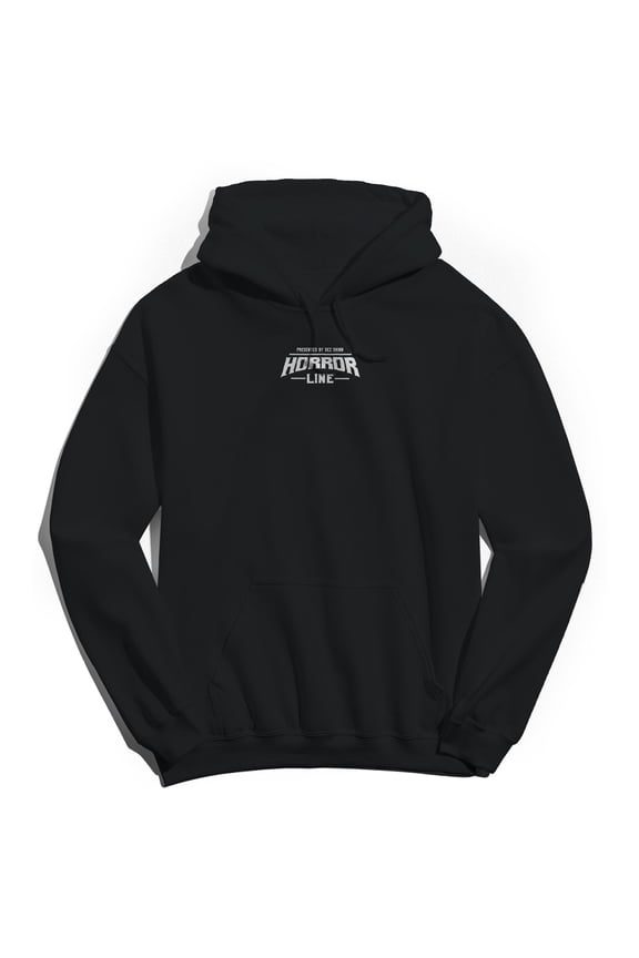 Logo Graphic Black Men's Cotton Pullover Hoodie