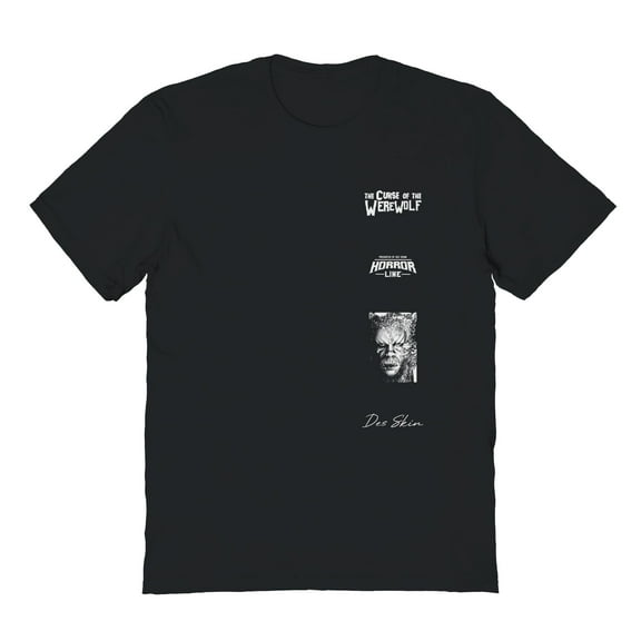 Horror Line The Curse of the Werewolf Graphic Black Men's Cotton T-Shirt