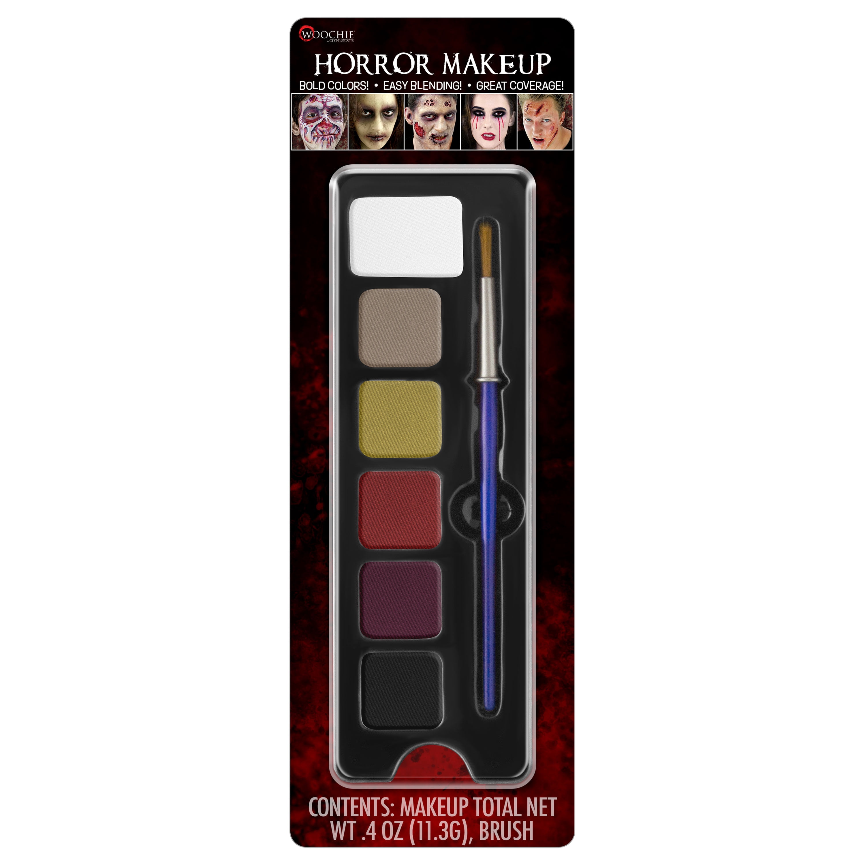 Woochie 6 Color Halloween Horror Makeup Palette with Brush