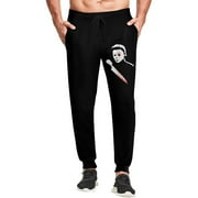 AOIVKUT Horror Michael Myers Mens Sweatpants Joggers Pants Trousers 3D Novelty Casual Sweatpants With Drawstring Closed Bottom