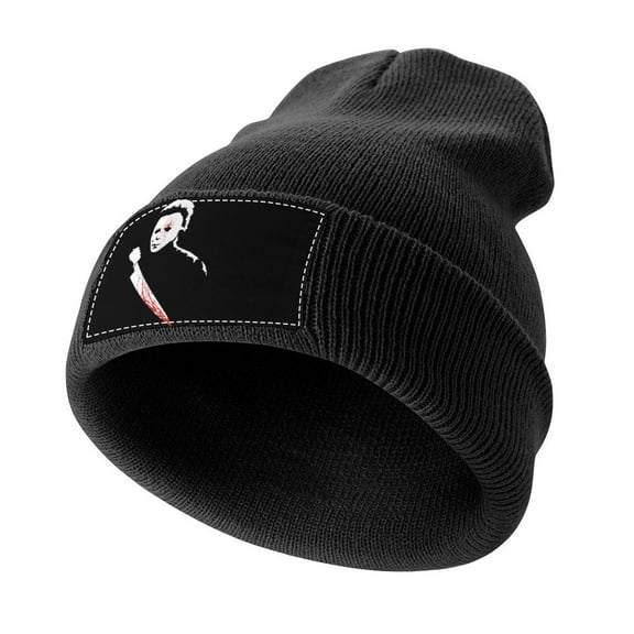 Horror Michael Myers Stretchable Knitted Beanie Hat Daily Winter Thermal Soft Skull Cap Gift For Men Women Black-style