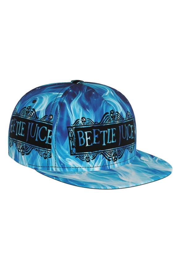 Horror Movie Beetlejuice Baseball Cap For Men, Women & Kids, Classic Flat Brim Hat Hip Hop Trucker Hat Adjustable Snapback Hat