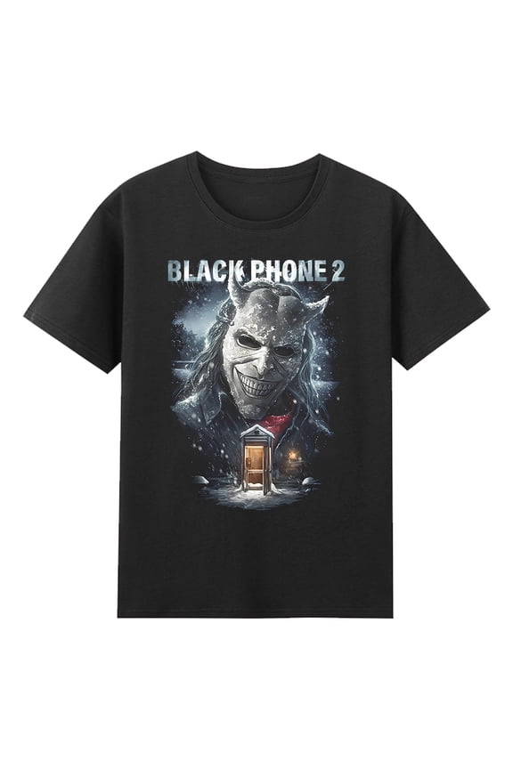 Horror Movie Black Phone 2 Cold Call T-shirt Crewneck Short Sleeve Cotton Tee Women Men Streetwear Tops