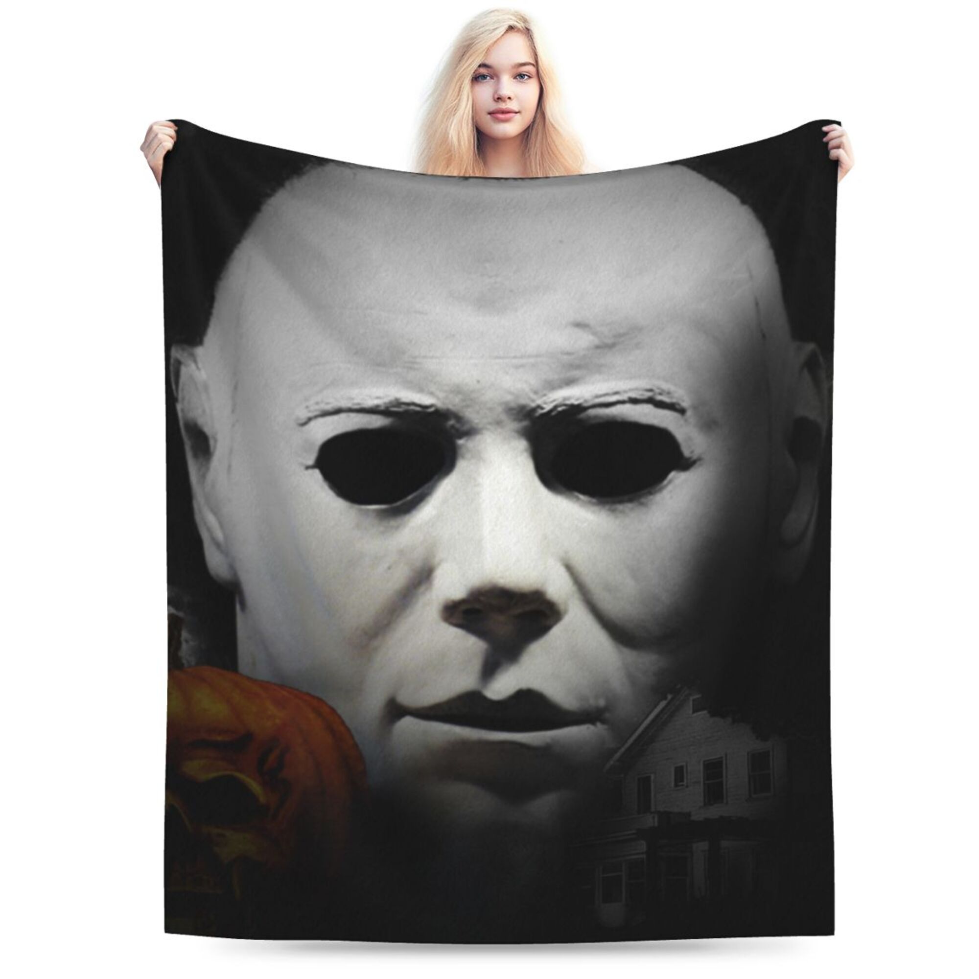 Horror Movie Blanket, Michael Myers Throw Blanket, Cozy Soft