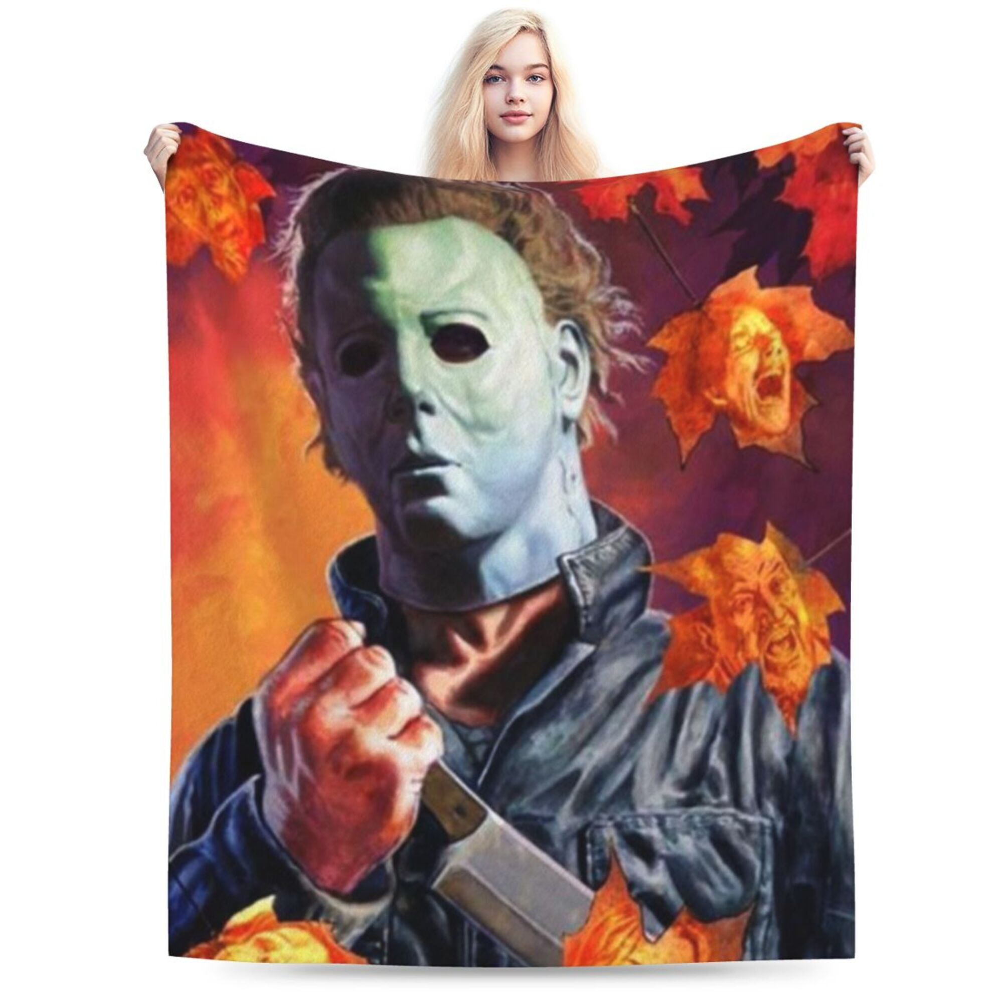 Horror Movie Blanket, Michael Myers Throw Blanket, Cozy Soft