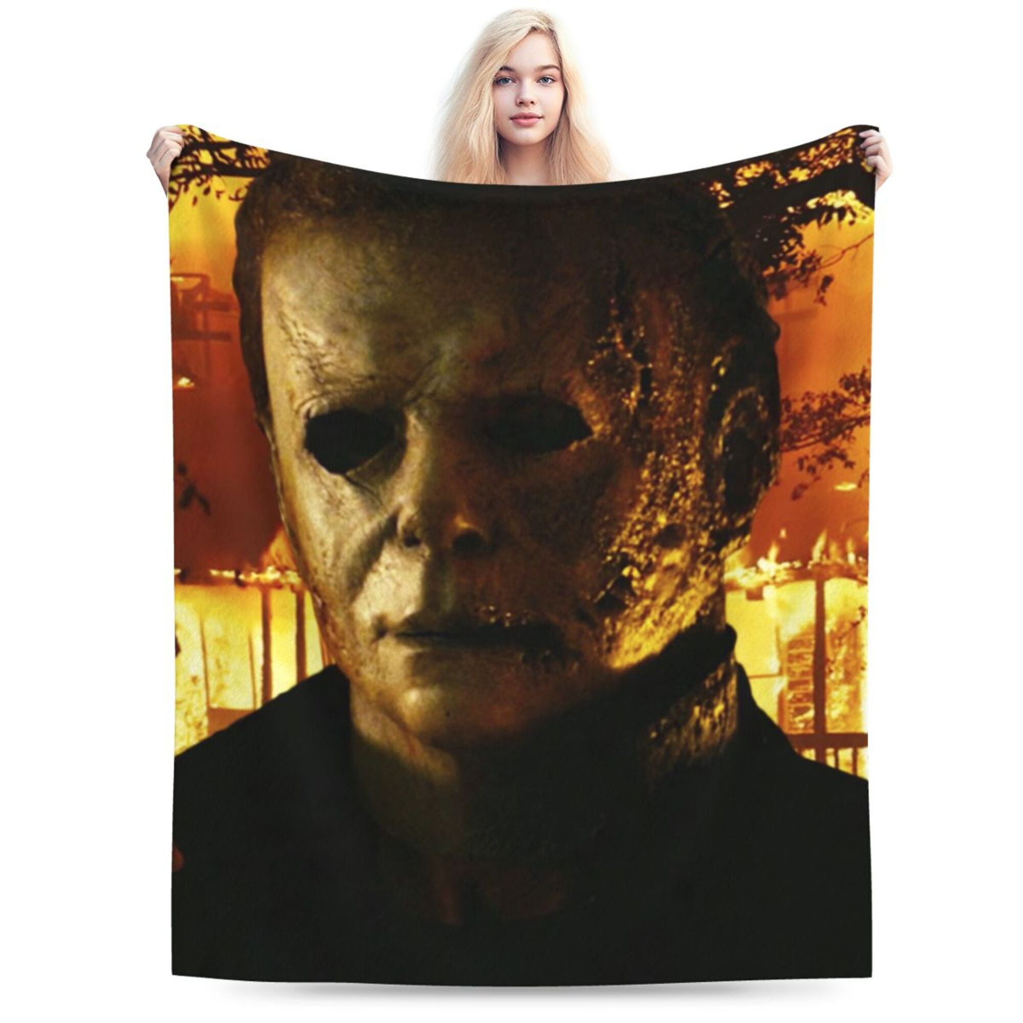 Horror Movie Blanket, Michael Myers Throw Blanket, Cozy Soft