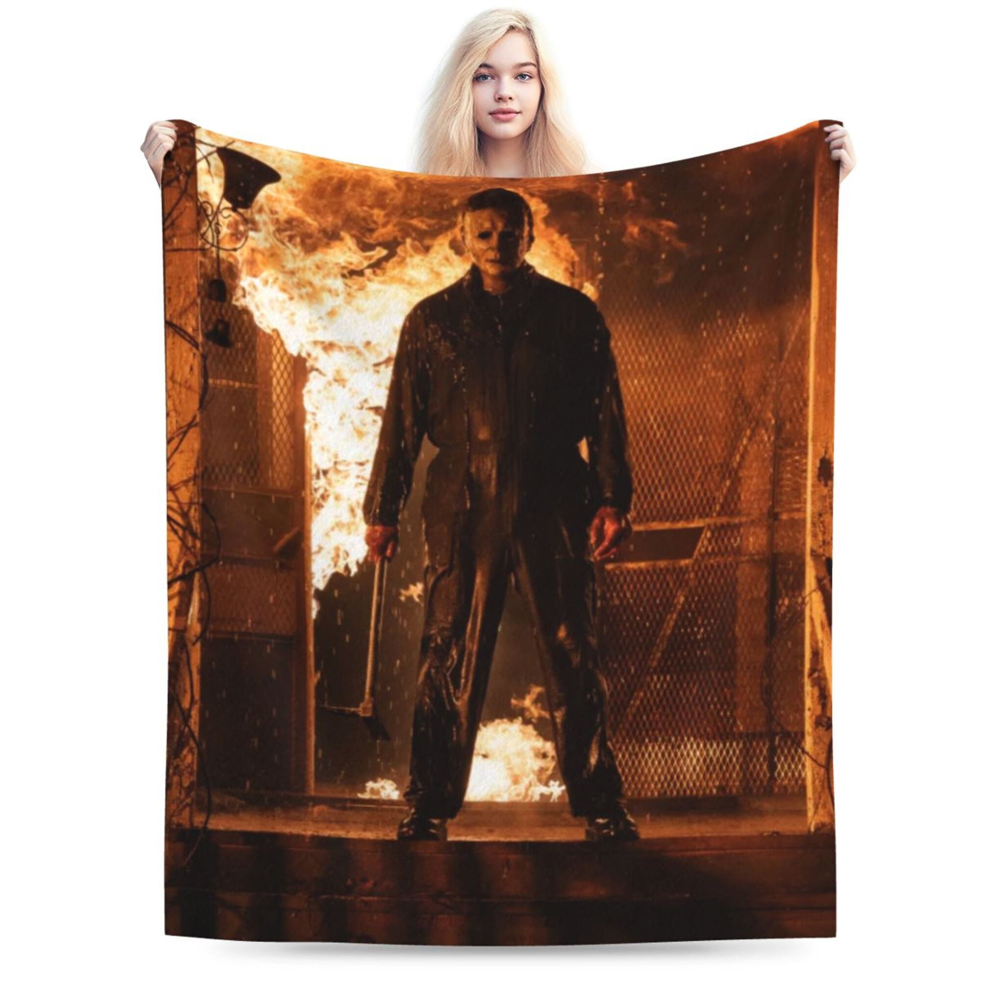 Horror Movie Blanket, Michael Myers Throw Blanket, Cozy Soft