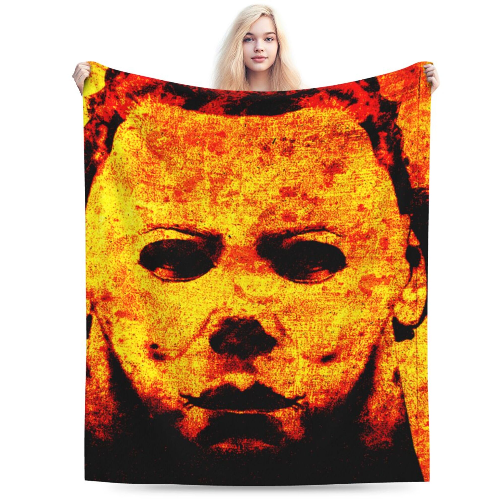 Horror Movie Blanket, Michael Myers Throw Blanket, Cozy Soft