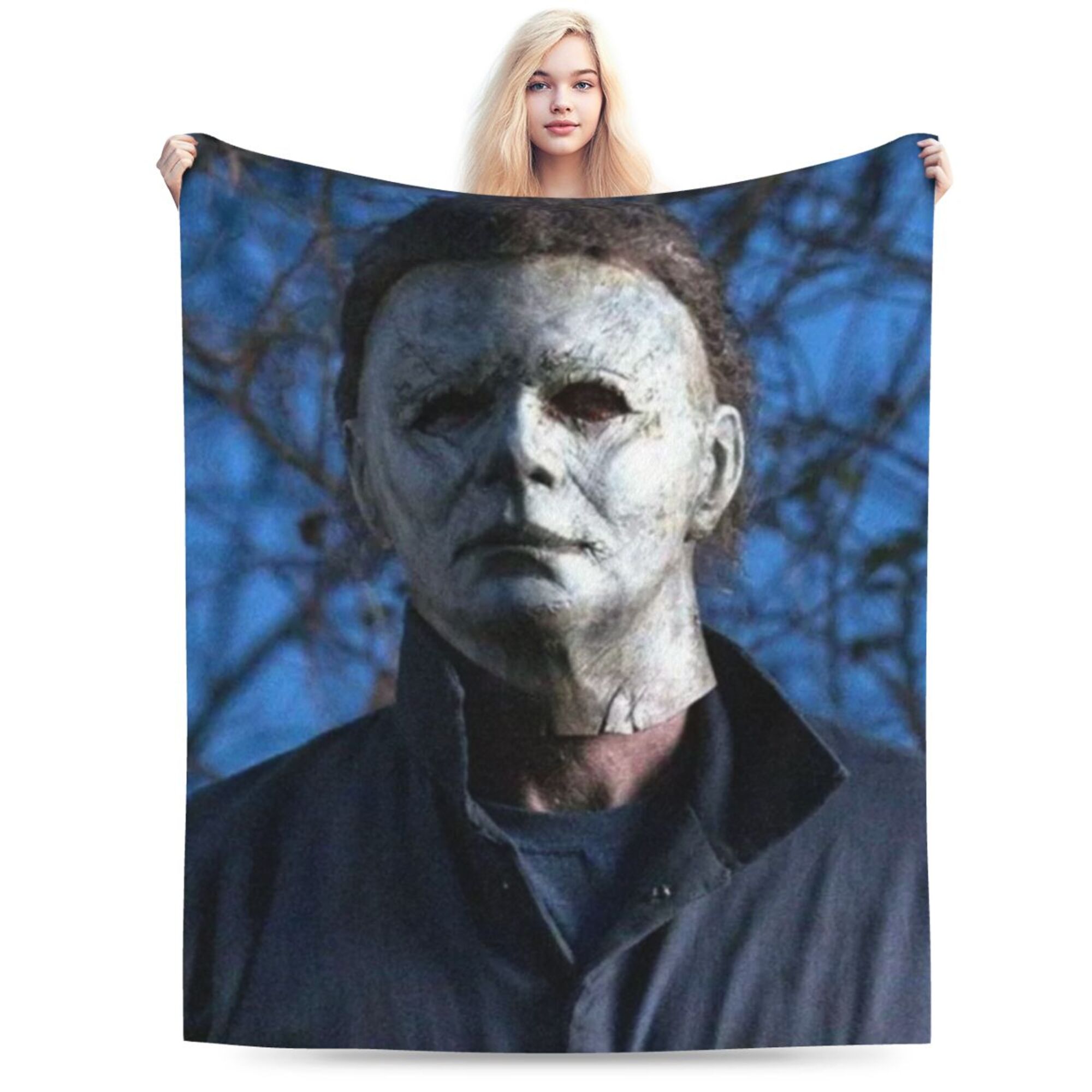 Horror Movie Blanket, Michael Myers Throw Blanket, Cozy Soft